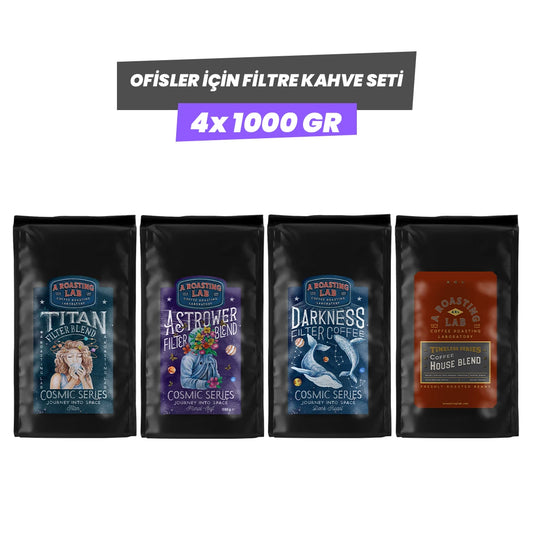 Ofisler için Filtre Kahve Seti 4x1000