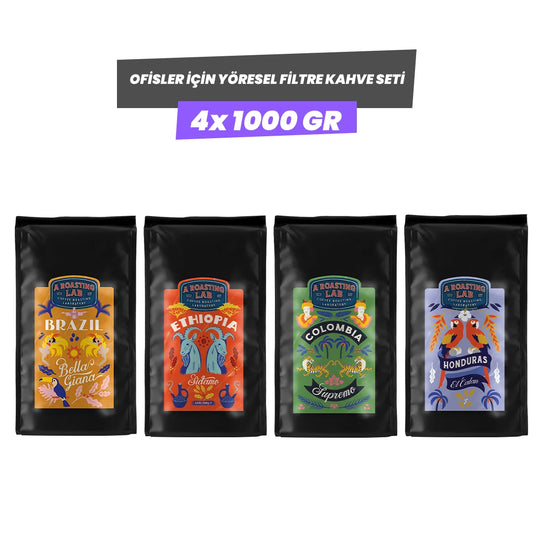 Ofisler İçin Yöresel Filtre Kahve Seti 4x1000