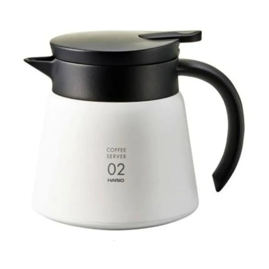 Hario V60 02 Yalıtımlı Paslanmaz Servis Sürahisi Beyaz (550 ml)